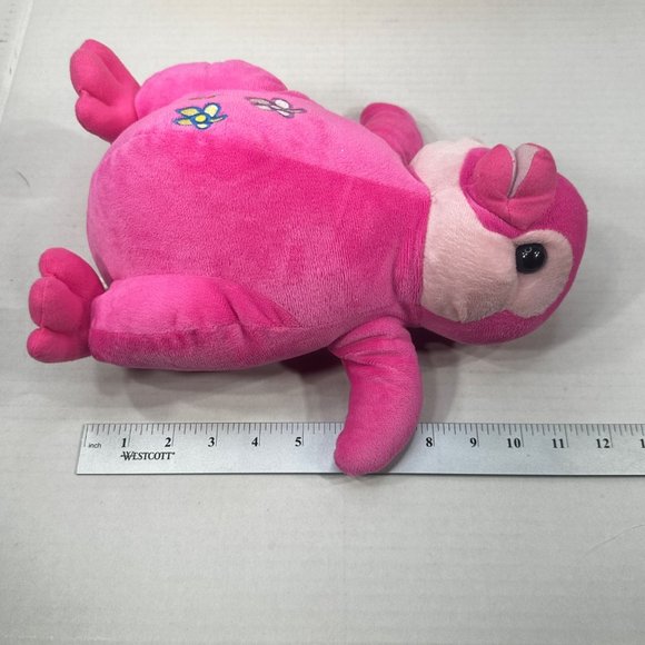 Wild Republic 11 Inch Pudgie Pink Flower Belly Penguin Stuffed Plush Preowned - Picture 9 of 11